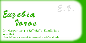 euzebia voros business card
